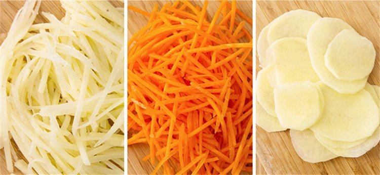 LMETJMA Mandoline Slicer Stainless Steel Vegetable Slicer with 3 Blades Julienne Slicer Cutter for Potato Carrot KC0083