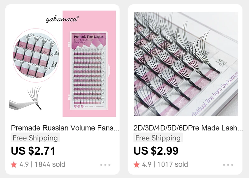 GLAMLASH Colored Lashes Lake Blue/Lavender/Cinnamon/Dark Green/Matcha Grey Individual Natural False Colorful Eyelash Extension