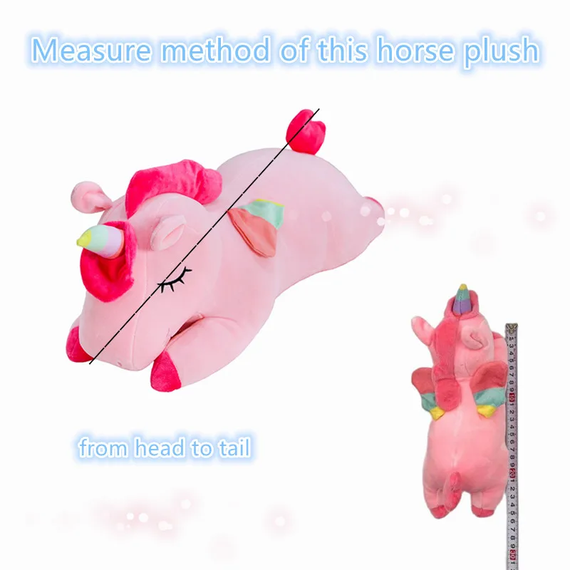 Kawaii Horse Plush 25/50cm Soft Stuffed Huggable Dolls Animal Acompany Toys Children Girl Birthday Gifts