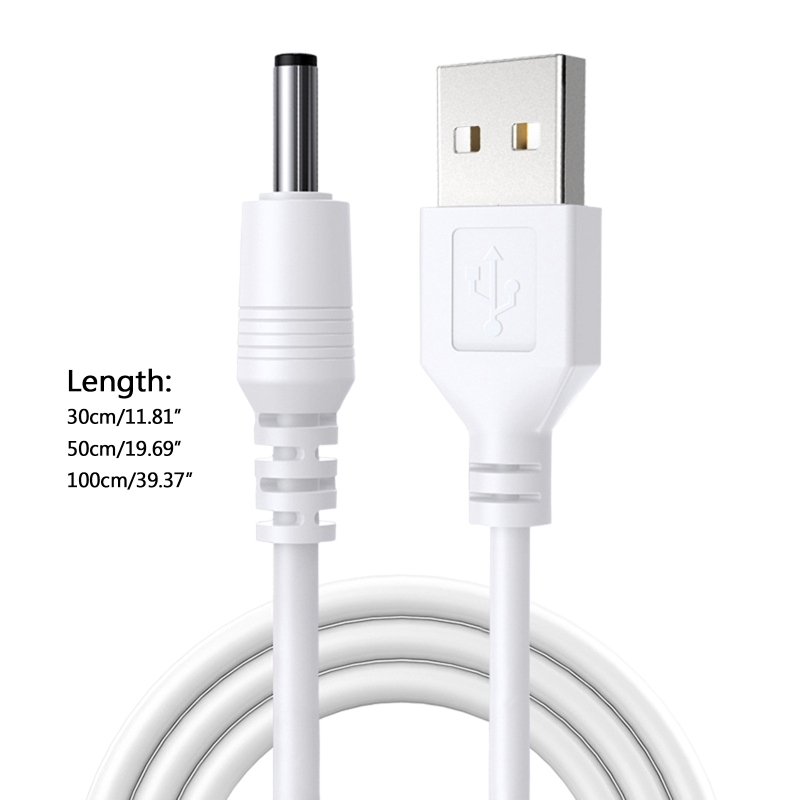 2025 New USB to for DC 3.5mm x 1.35mm 2A Max for DC Barrel Jack Power Cable USB LED Strip Lights Flashlight Charging Cord