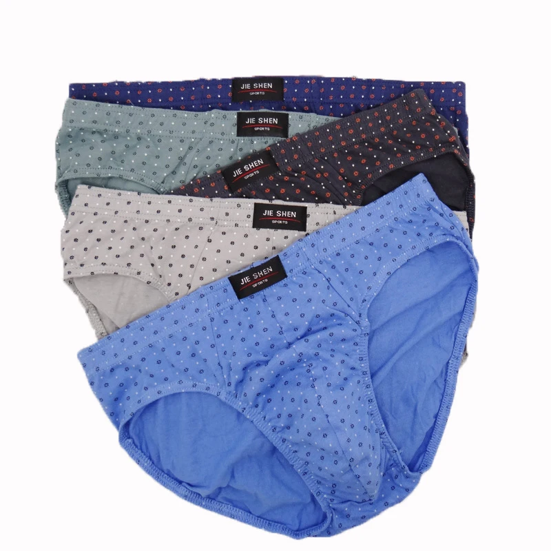 New 5Pcs/Lot Free Shipping Cheapest 100% Cotton Mens Briefs Plus Size Men Underwear Panties 4XL/5XL/6XL Men's Breathable Panties