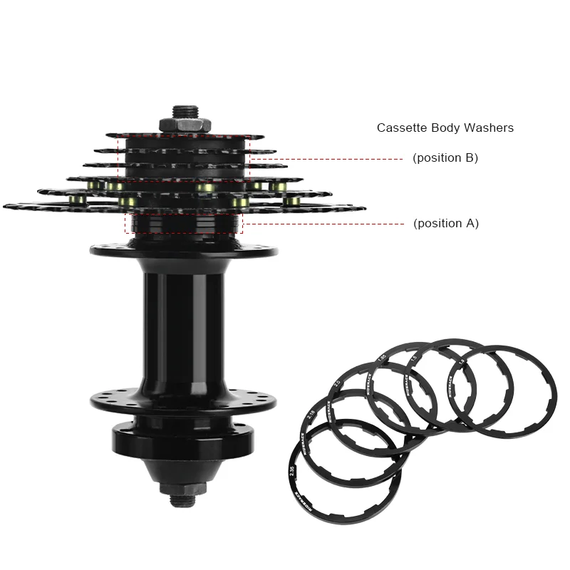 3 Pcs Bicycle Hub Washer 1/1.5/1.85/2/2.18/2.35mm Gasket For 7 8 9 10 11 Speed MTB Mountain Road Bike Cassette Flywheel Spacer