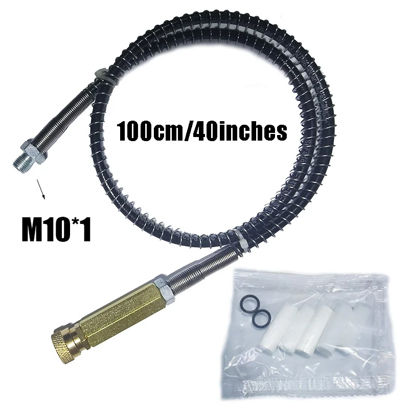 Air Compressor Hand Pump Filter Hose, Water Oil Separator M10*1, High Pressure Air Filtering Accessories