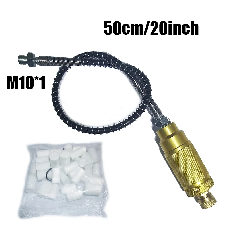 Air Compressor Hand Pump Filter Hose, Water Oil Separator M10*1, High Pressure Air Filtering Accessories
