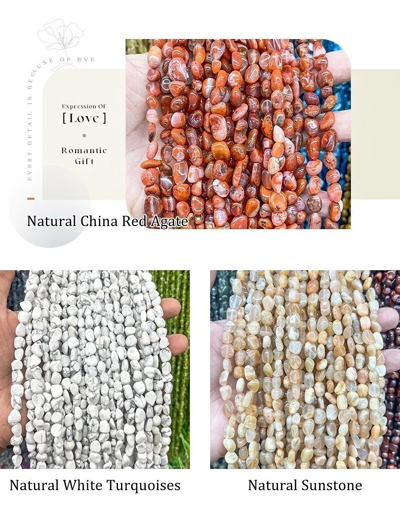 6-8mm Irregular Natural Amethyst Citrine Irregular Nugget Stone Loose Spacer Bead For Jewelry Making Diy Bracelet Accessory