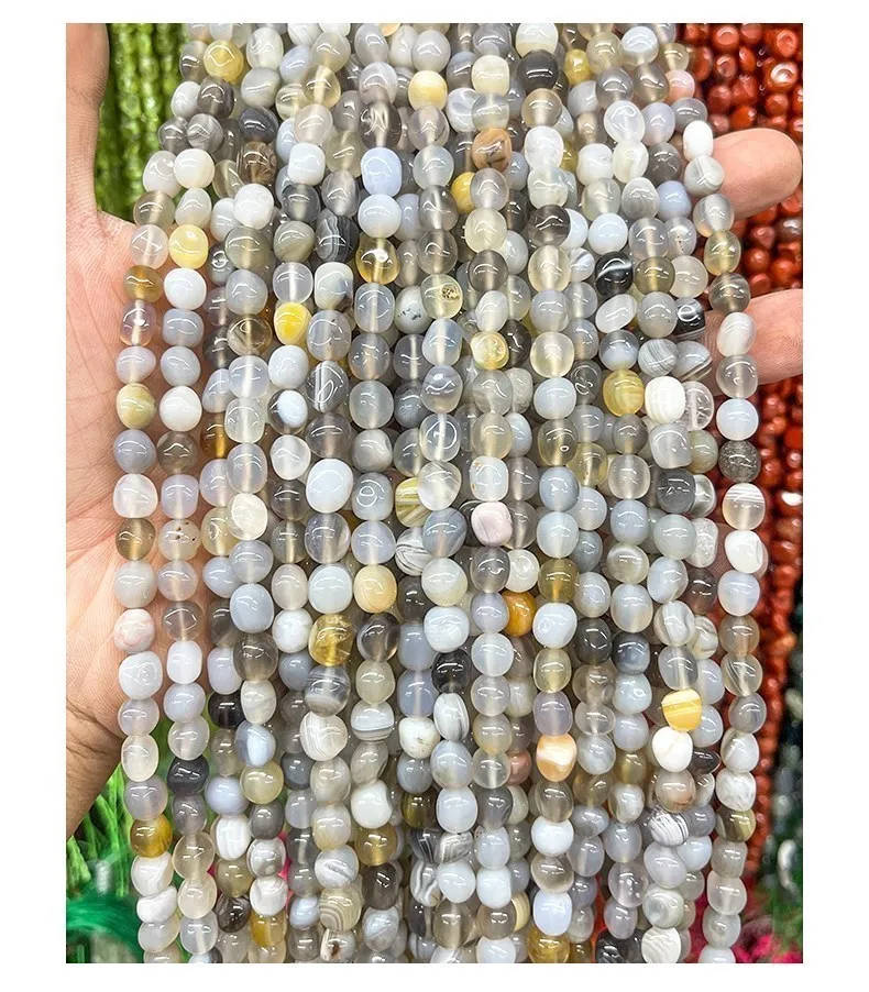 6-8mm Irregular Natural Amethyst Citrine Irregular Nugget Stone Loose Spacer Bead For Jewelry Making Diy Bracelet Accessory