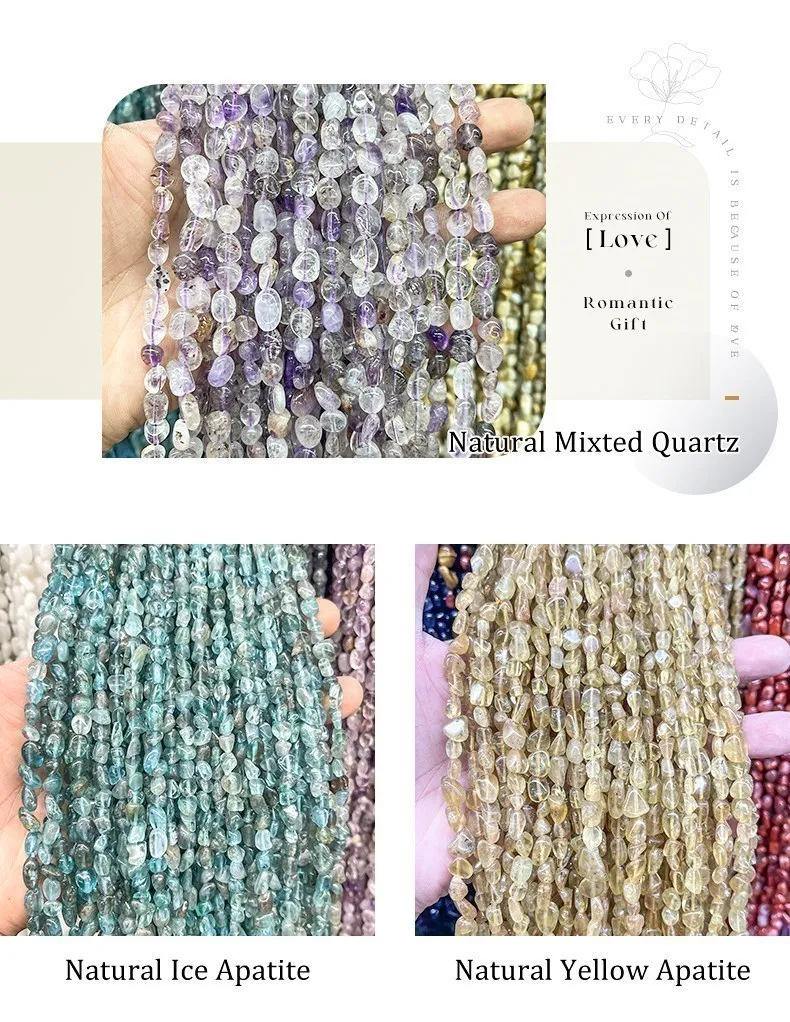 6-8mm Irregular Natural Amethyst Citrine Irregular Nugget Stone Loose Spacer Bead For Jewelry Making Diy Bracelet Accessory