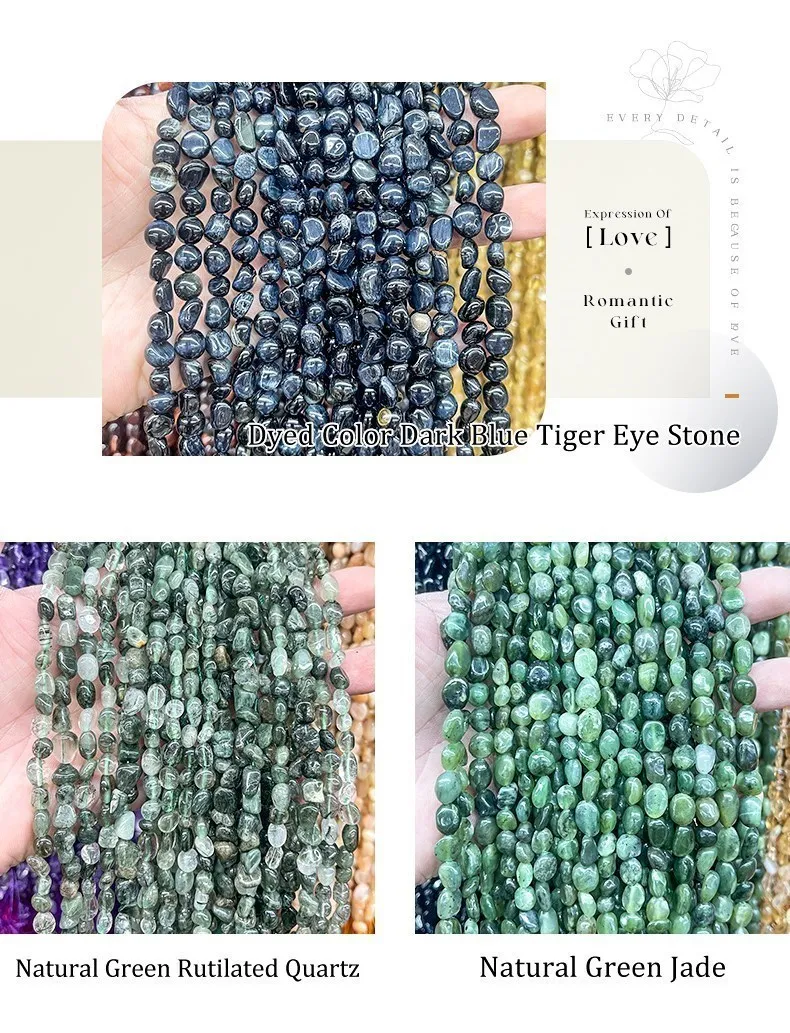 6-8mm Irregular Natural Amethyst Citrine Irregular Nugget Stone Loose Spacer Bead For Jewelry Making Diy Bracelet Accessory