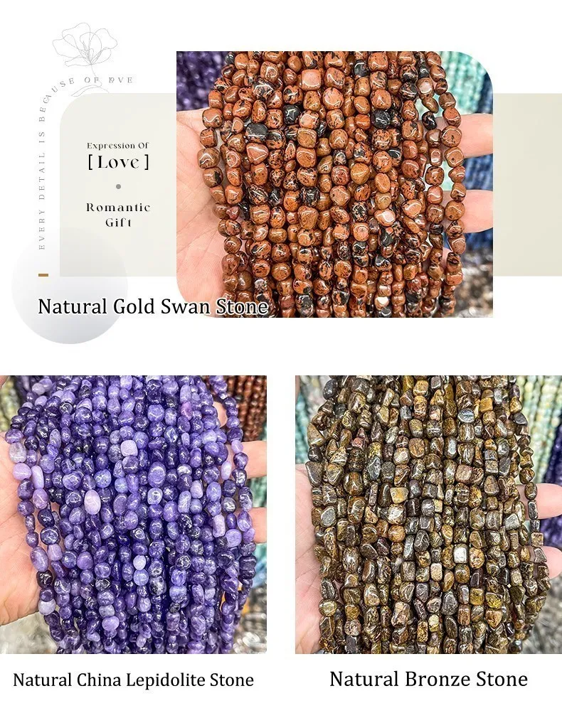 6-8mm Irregular Natural Amethyst Citrine Irregular Nugget Stone Loose Spacer Bead For Jewelry Making Diy Bracelet Accessory