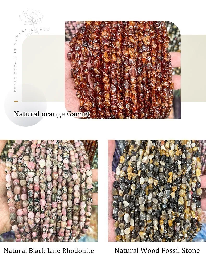 6-8mm Irregular Natural Amethyst Citrine Irregular Nugget Stone Loose Spacer Bead For Jewelry Making Diy Bracelet Accessory