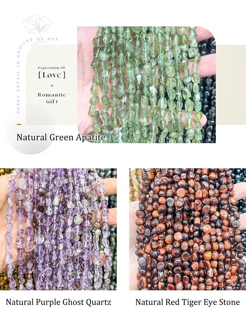 6-8mm Irregular Natural Amethyst Citrine Irregular Nugget Stone Loose Spacer Bead For Jewelry Making Diy Bracelet Accessory