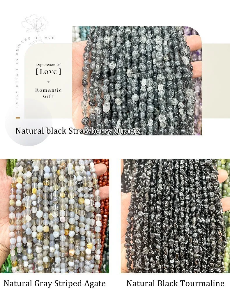 6-8mm Irregular Natural Amethyst Citrine Irregular Nugget Stone Loose Spacer Bead For Jewelry Making Diy Bracelet Accessory