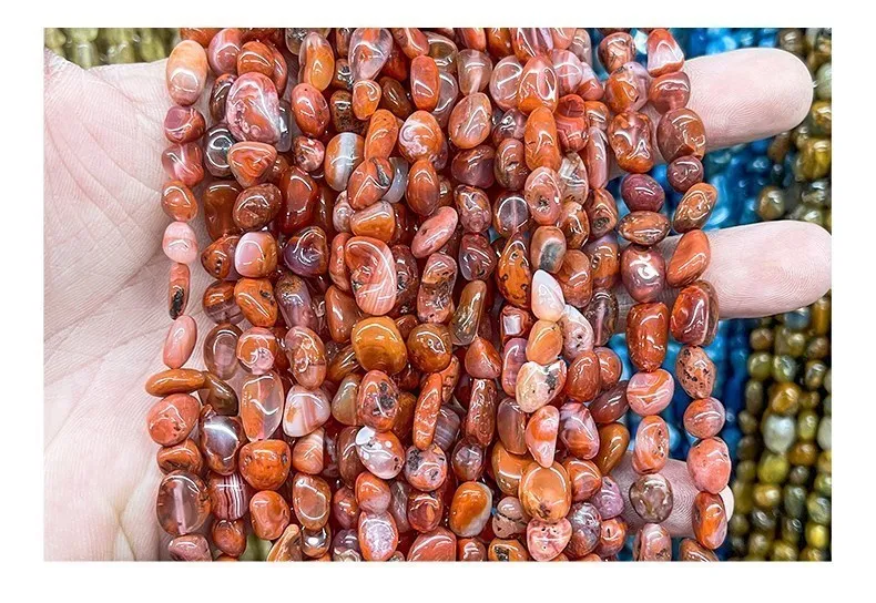 6-8mm Irregular Natural Amethyst Citrine Irregular Nugget Stone Loose Spacer Bead For Jewelry Making Diy Bracelet Accessory