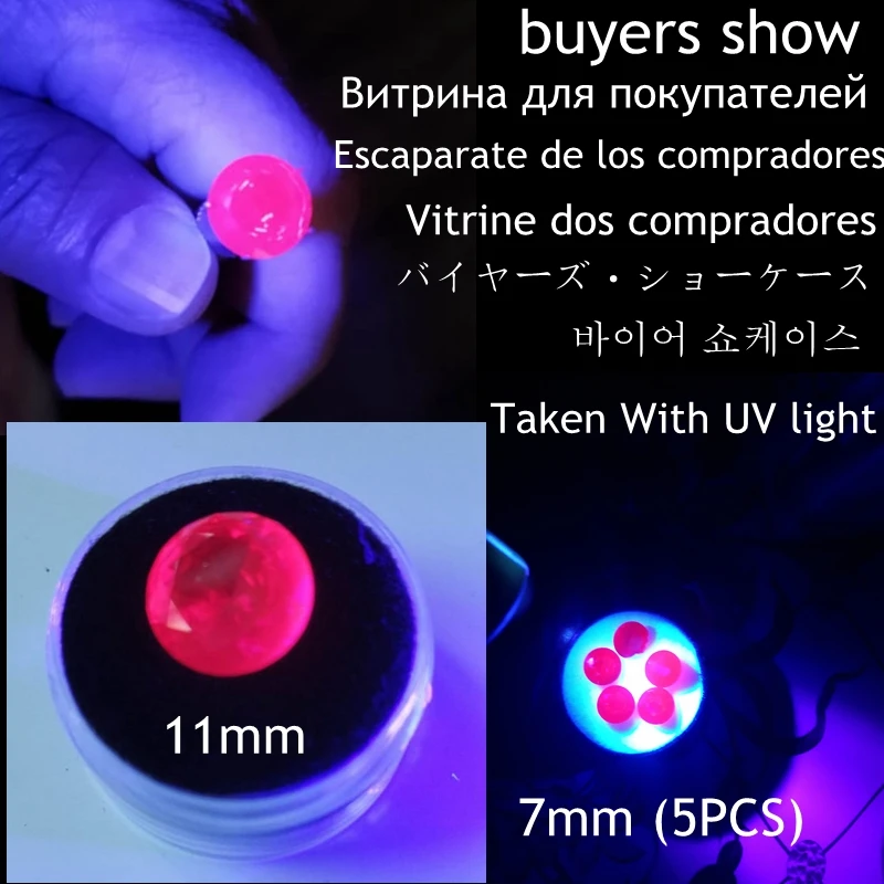Luxury Unheated 7.50 Cts Natural Mined 11.0mm Sri-Lanka Garnet Ruby Pigeon Red Round Cut VVS Loose Gem For Jewelry DIY