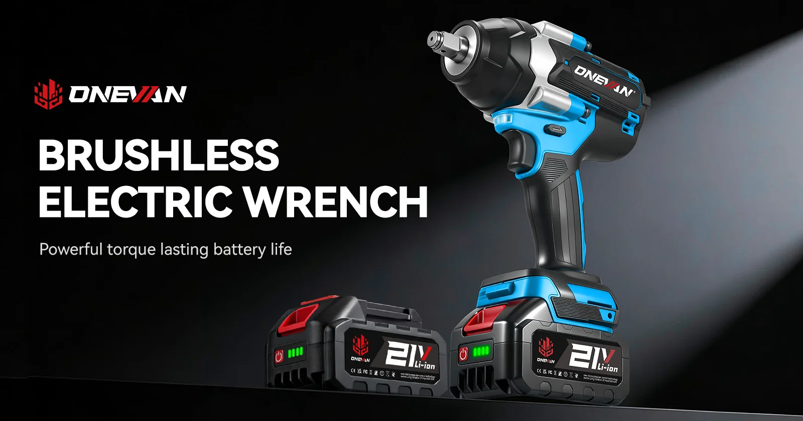 ONEVAN 1800N.M Brushless Electric Impact Wrench 1/2'' Screwdriver Cordless Torque Wrench Power Tool For Makita 18V Battery Pin