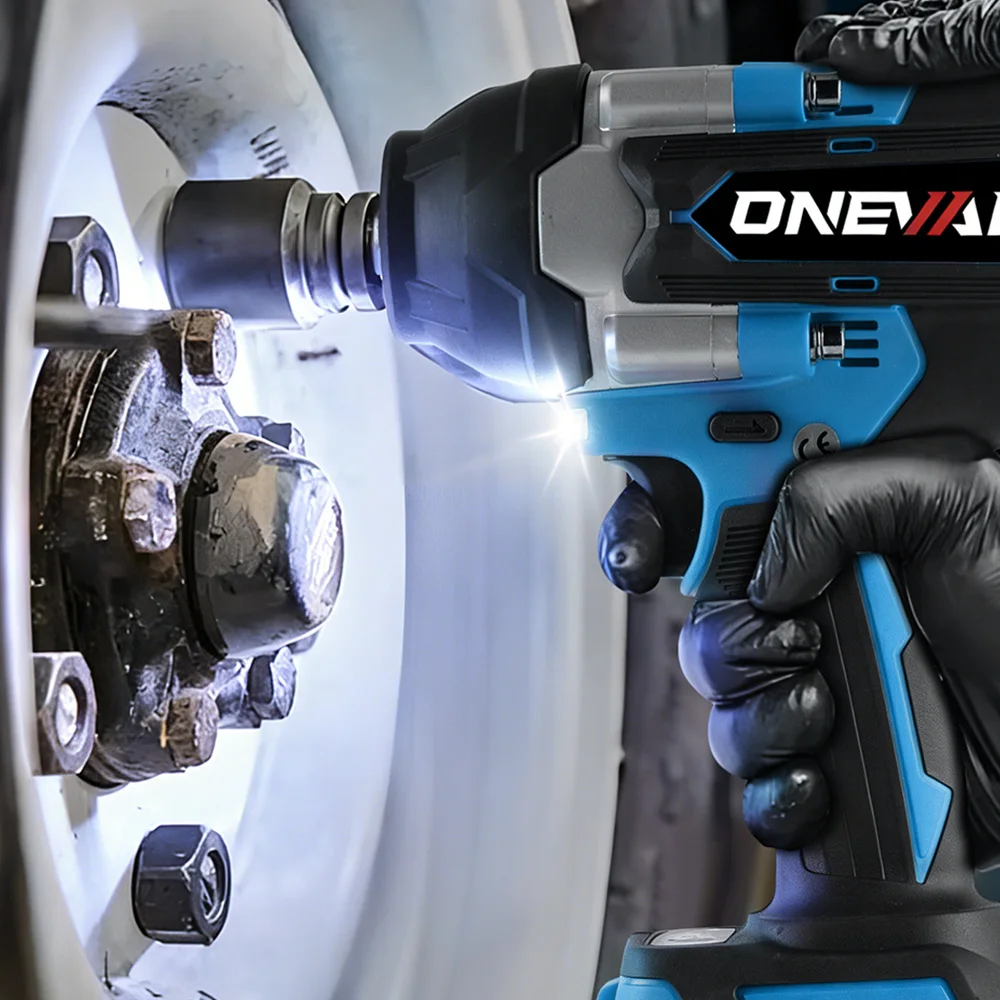 ONEVAN 1800N.M Brushless Electric Impact Wrench 1/2'' Screwdriver Cordless Torque Wrench Power Tool For Makita 18V Battery Pin