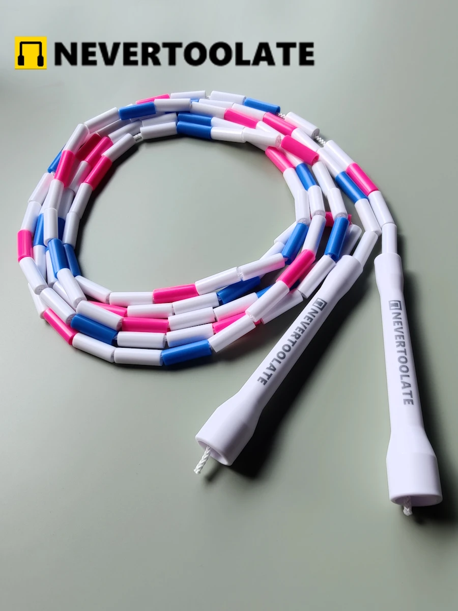 NEVERTOOLATE X ROPE 7mm hard beads jump skipping rope beaded skip rope Professional competition usage 2.9 meter long handle
