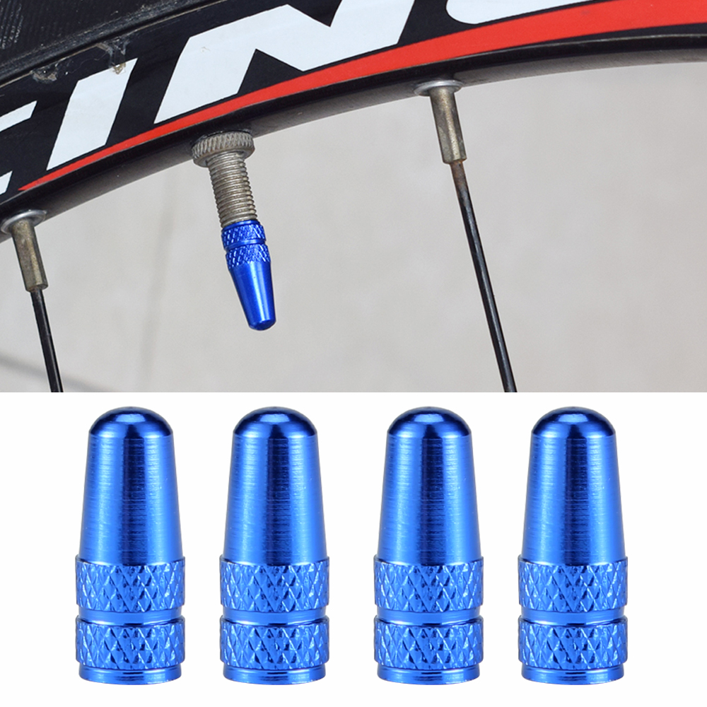 4Pcs/Set Rainbow Color Bicycle Tire Valve Cap Aluminum Caps for Valves French Valve Cap Presta Bike Tyre Hat MTB Accessories New