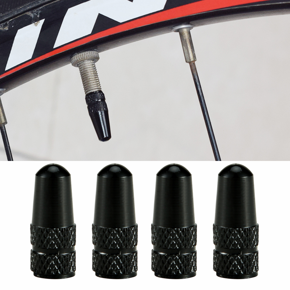4Pcs/Set Rainbow Color Bicycle Tire Valve Cap Aluminum Caps for Valves French Valve Cap Presta Bike Tyre Hat MTB Accessories New