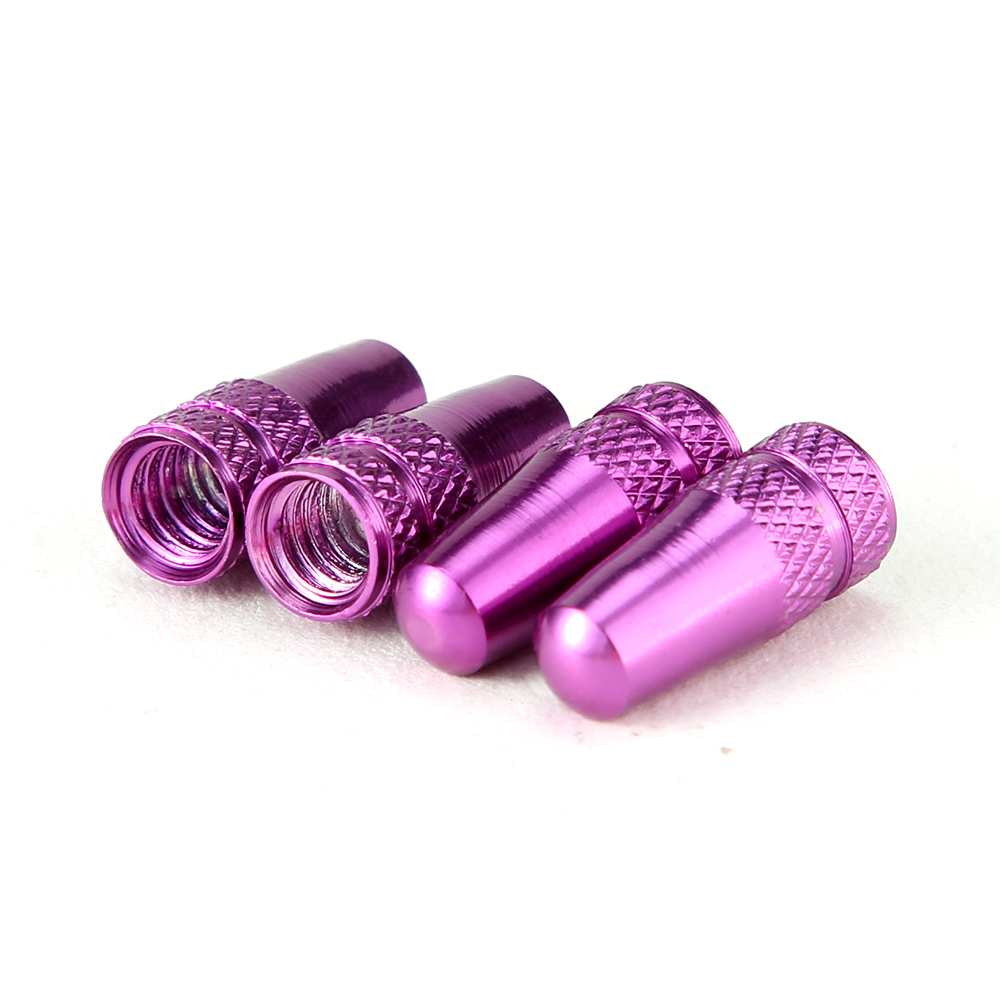 4Pcs/Set Rainbow Color Bicycle Tire Valve Cap Aluminum Caps for Valves French Valve Cap Presta Bike Tyre Hat MTB Accessories New