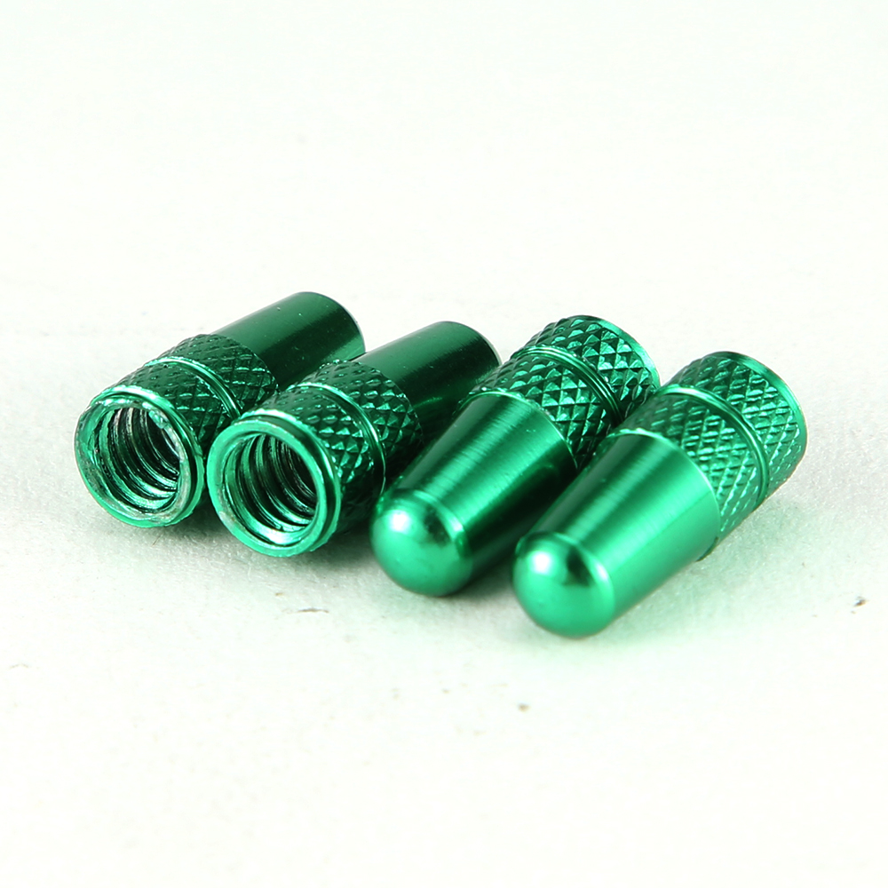 4Pcs/Set Rainbow Color Bicycle Tire Valve Cap Aluminum Caps for Valves French Valve Cap Presta Bike Tyre Hat MTB Accessories New