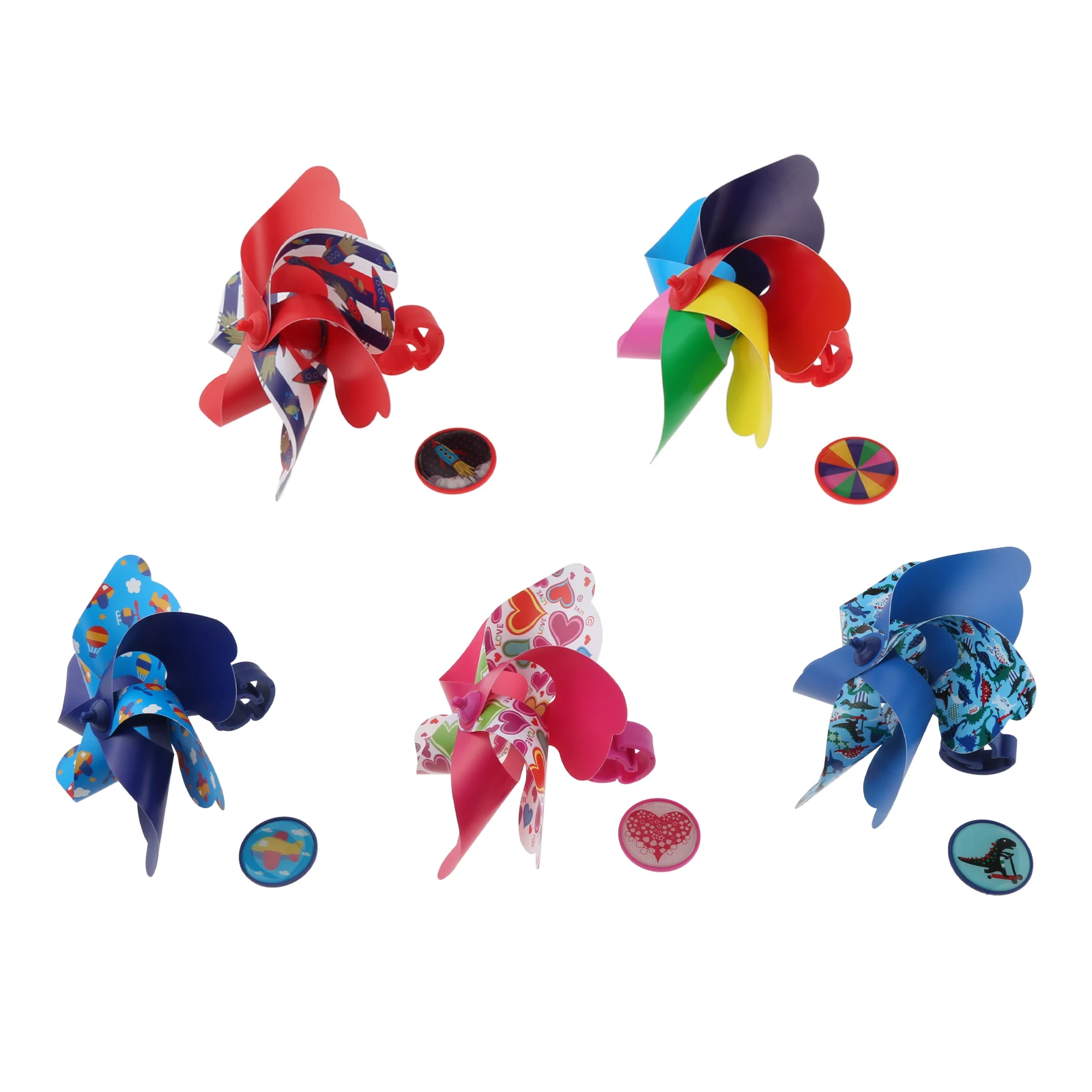 1pc Allek Children Scooter Windmill Short Pole Cartoon Colorful Pinwheel Decoration For Kids Bicycle Parts Accessories