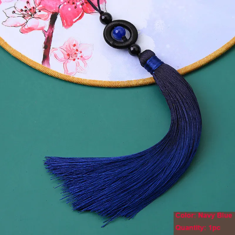 1PC Transfer Bead Gradient Tassel Silky Handmade Tassels with Loop for DIY Crafts Bookmark Tassel Jewelry Making Accessories