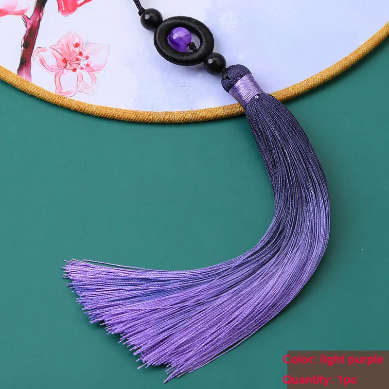 1PC Transfer Bead Gradient Tassel Silky Handmade Tassels with Loop for DIY Crafts Bookmark Tassel Jewelry Making Accessories