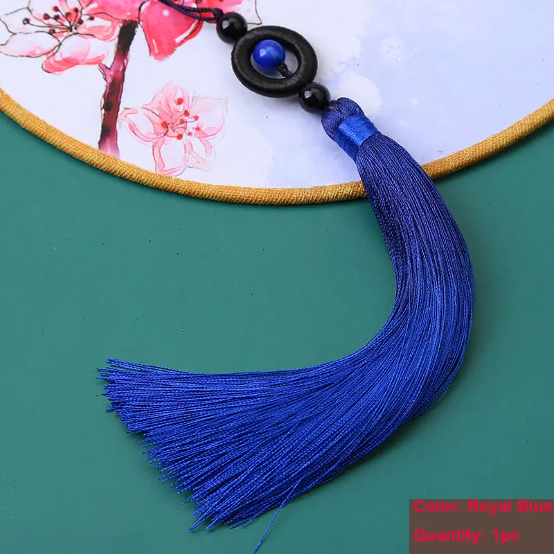 1PC Transfer Bead Gradient Tassel Silky Handmade Tassels with Loop for DIY Crafts Bookmark Tassel Jewelry Making Accessories