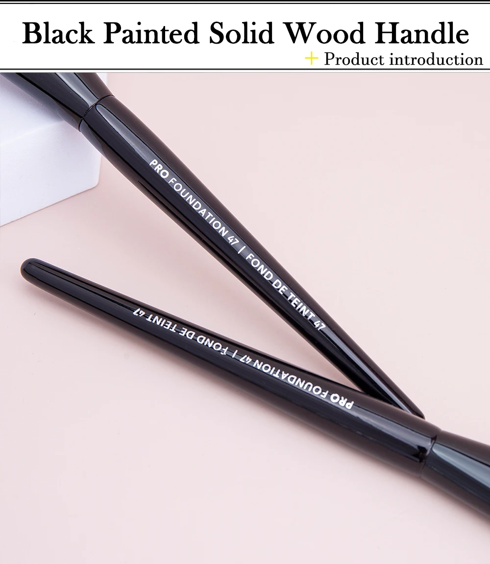 PRO 47 Foundation Brush Broom Foundation Shadow Brush Liquid Cream Blending Blush Angled Professional Makeup Brush Cosmetic Tool