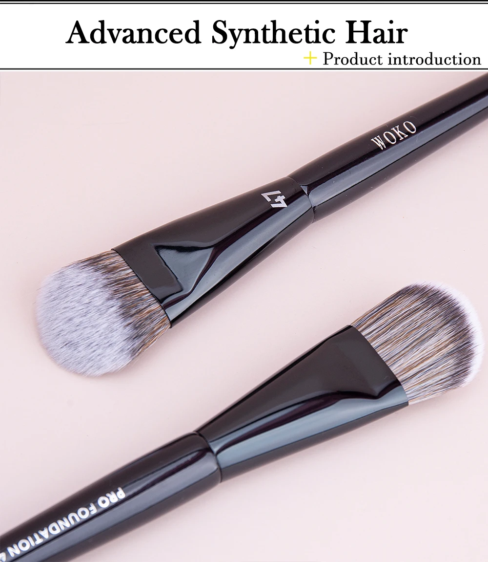 PRO 47 Foundation Brush Broom Foundation Shadow Brush Liquid Cream Blending Blush Angled Professional Makeup Brush Cosmetic Tool