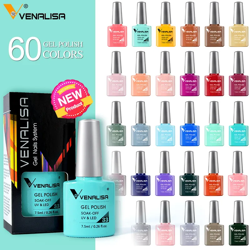 Venalisa VIP4 Nail Gel Polish HEMA/TPO FREE Full Coverage Beautiful Semi Permanent Soak Off UV LED Gel Nail Polish Gel Lacquer
