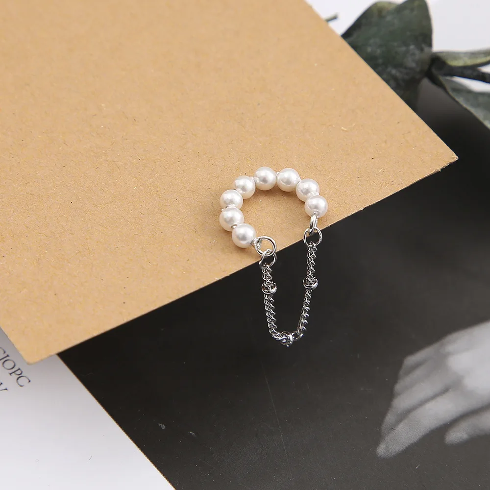 1PC Fashion Silver Pearl Clips Ear Cuff For Women Men Non-Piercing Fake Cartilage Wrap Earrings Wholesale Jewelry Girl Gift