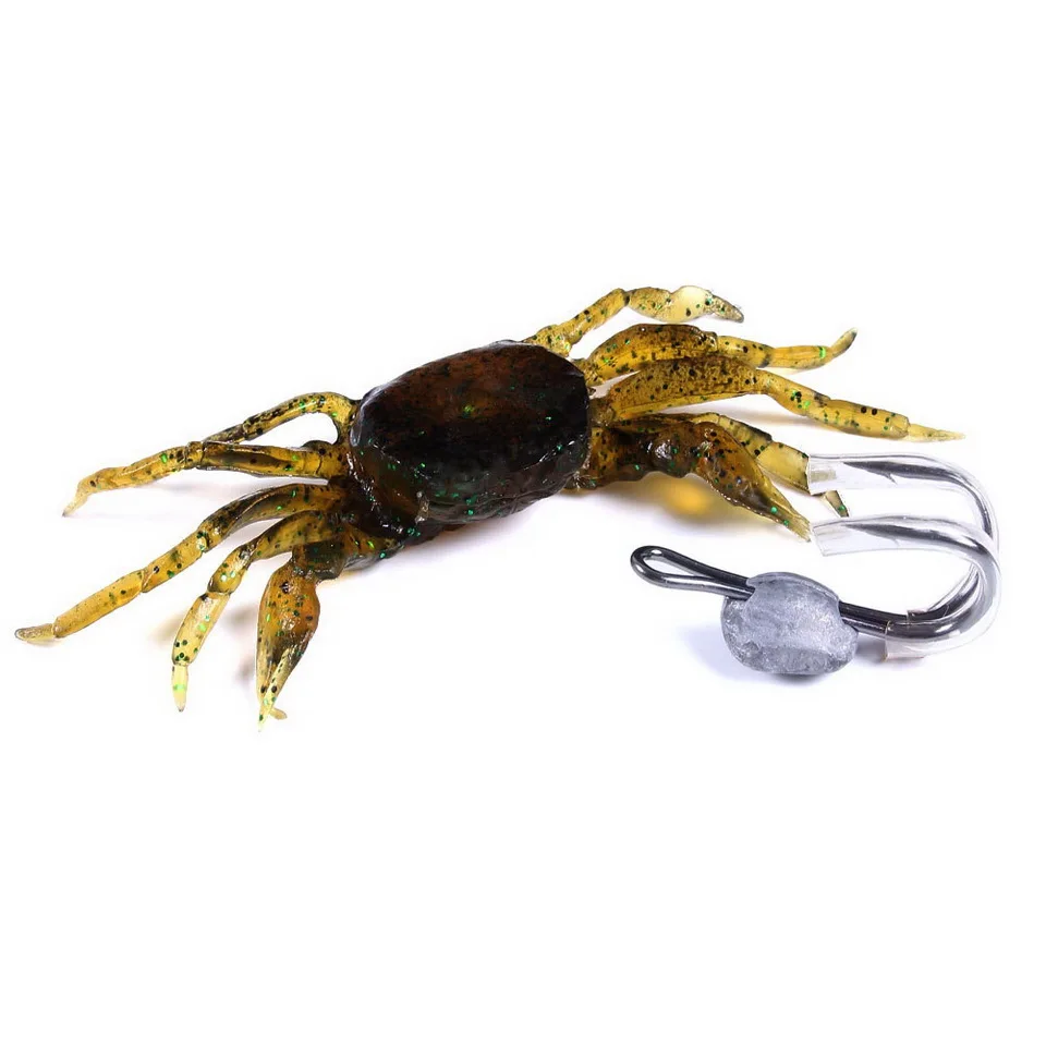 ALASICKA 5-10pcs 8/10CM Crab Lure 3D Simulation Crab Bait Artificial Bait Soft Bait Bass Wrasse Cod Sea Fishing Hook Tackle Tool