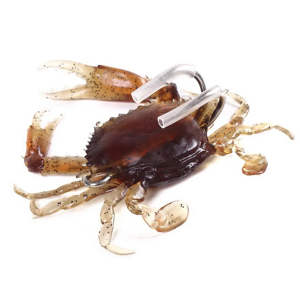 ALASICKA 5-10pcs 8/10CM Crab Lure 3D Simulation Crab Bait Artificial Bait Soft Bait Bass Wrasse Cod Sea Fishing Hook Tackle Tool