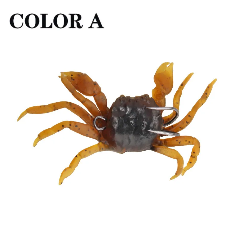 ALASICKA 5-10pcs 8/10CM Crab Lure 3D Simulation Crab Bait Artificial Bait Soft Bait Bass Wrasse Cod Sea Fishing Hook Tackle Tool