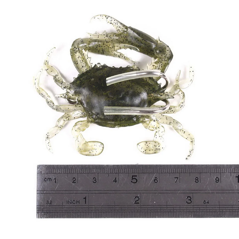 ALASICKA 5-10pcs 8/10CM Crab Lure 3D Simulation Crab Bait Artificial Bait Soft Bait Bass Wrasse Cod Sea Fishing Hook Tackle Tool