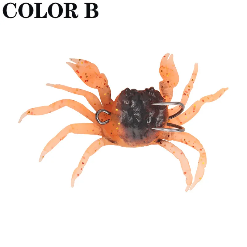 ALASICKA 5-10pcs 8/10CM Crab Lure 3D Simulation Crab Bait Artificial Bait Soft Bait Bass Wrasse Cod Sea Fishing Hook Tackle Tool