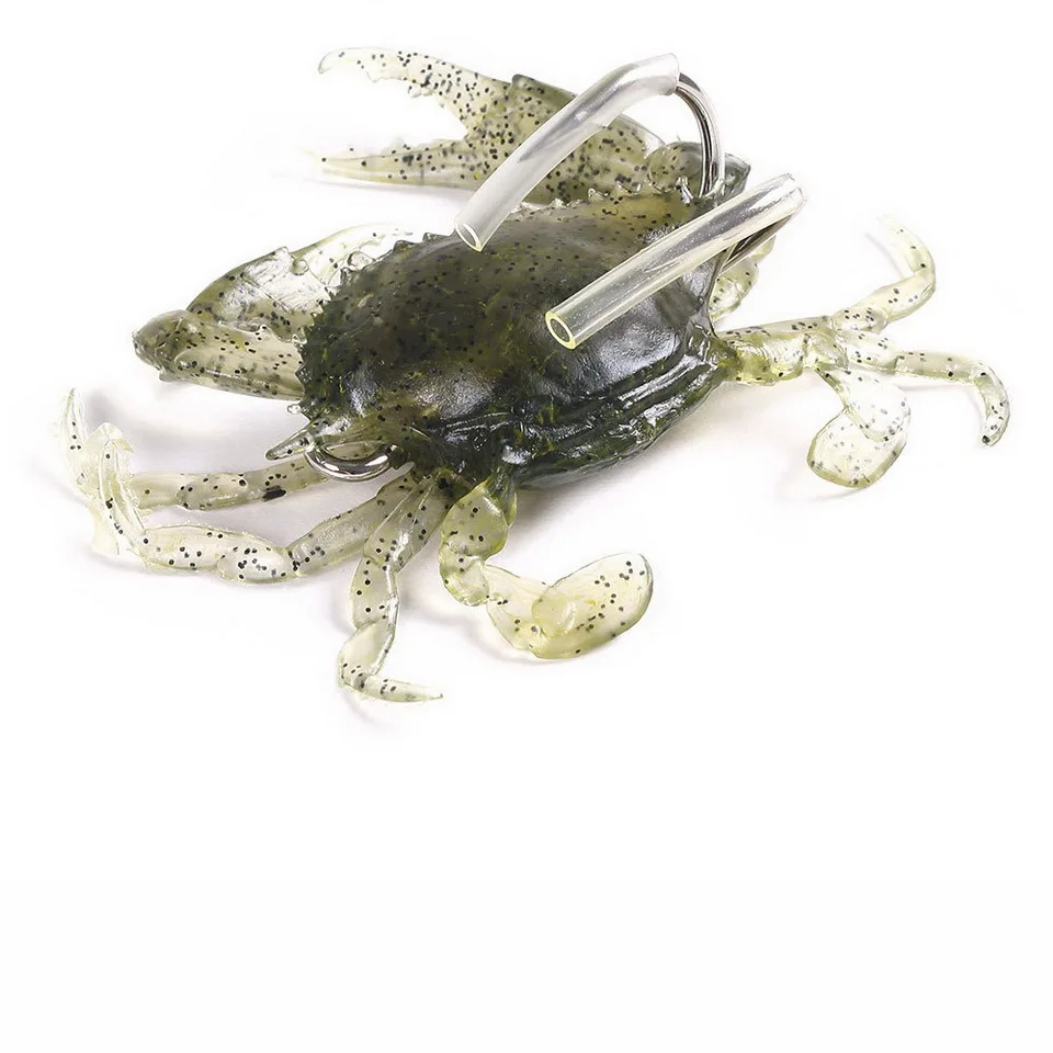 ALASICKA 5-10pcs 8/10CM Crab Lure 3D Simulation Crab Bait Artificial Bait Soft Bait Bass Wrasse Cod Sea Fishing Hook Tackle Tool