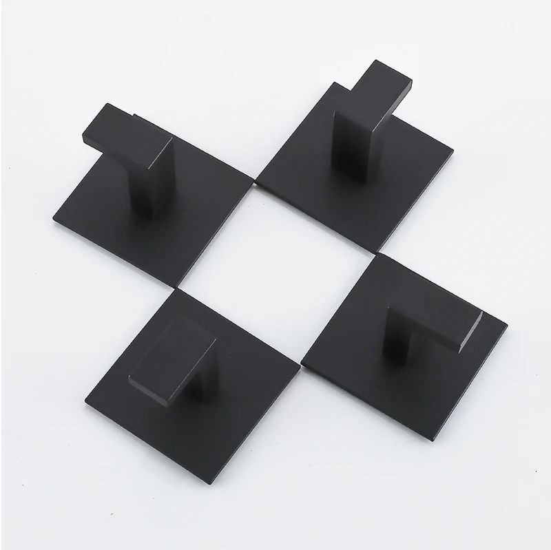 Black Self-Adhesive Wall Hooks For Hanging Keys Clothes Hanger Door Metal Robe Hook Coat Rack Towel Holder Bathroom Accessories