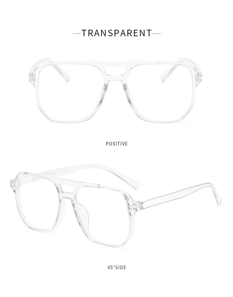 Transparent Computer Glasses Frame Women Men Anti Blue Light Square Eyewear Blocking Glasses Optical Spectacle Eyeglass