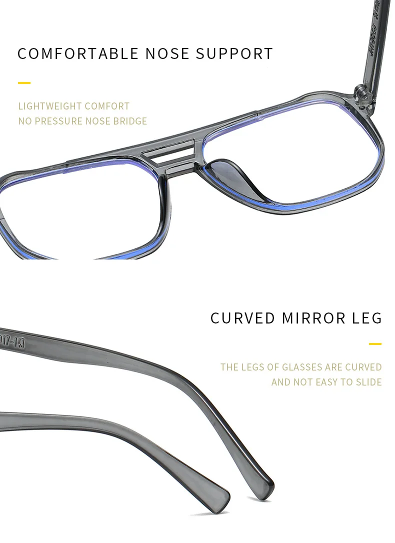 Transparent Computer Glasses Frame Women Men Anti Blue Light Square Eyewear Blocking Glasses Optical Spectacle Eyeglass