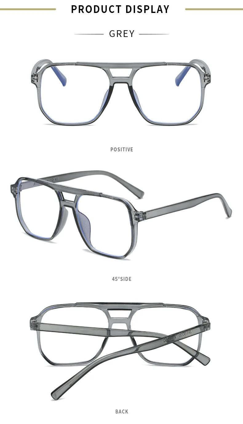 Transparent Computer Glasses Frame Women Men Anti Blue Light Square Eyewear Blocking Glasses Optical Spectacle Eyeglass