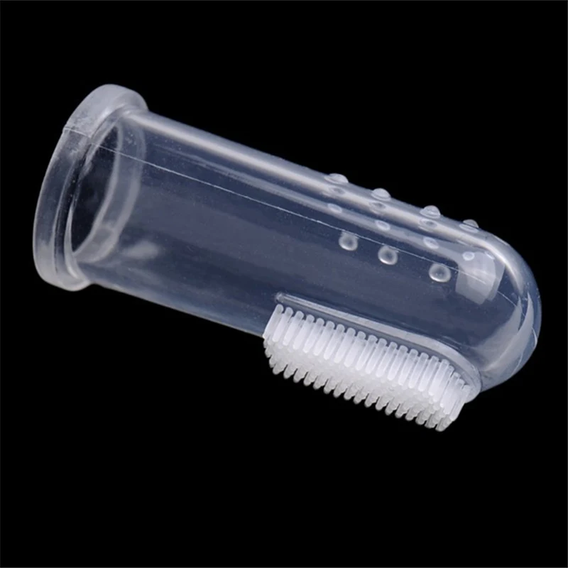 1PC Super Soft Pet Finger Dog Toothbrush Teddy Dog Brush Bad Breath Tartar Teeth Tool Cat Cleaning Dog Supplies Accessories