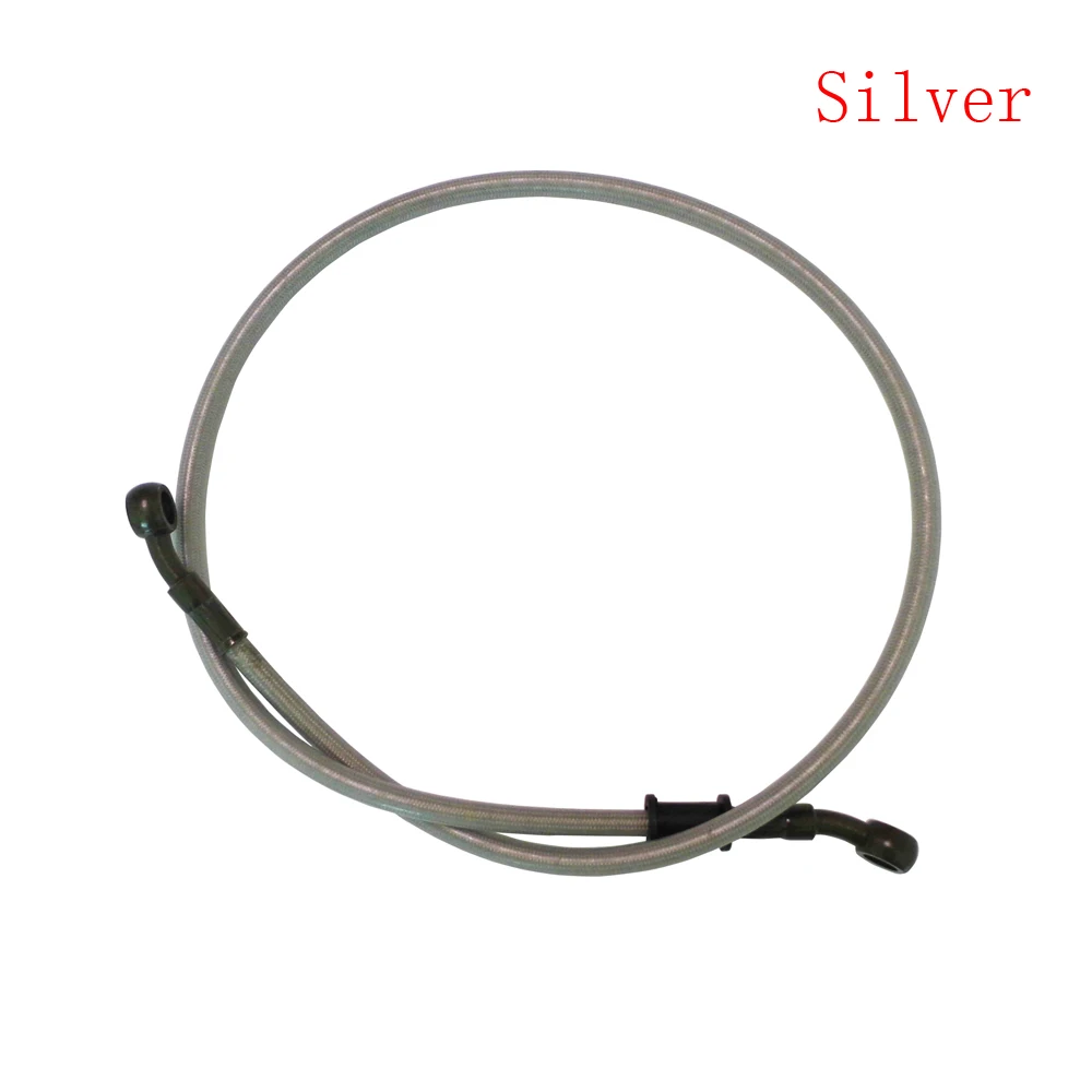 10mm 28 Degree Motorcycle Dirt Bike Braided Line Steel Brake Hose Cable Hydraulic Banjo Pipe 270mm-1500mm for Universal Racing