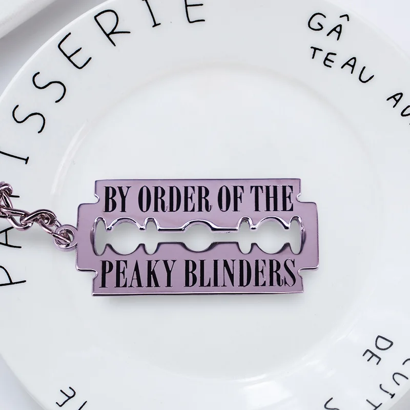 Urban Street Gang Razor Blade Keychain Peaky Blinders Metal Keyring Crime Drama Television Accessories