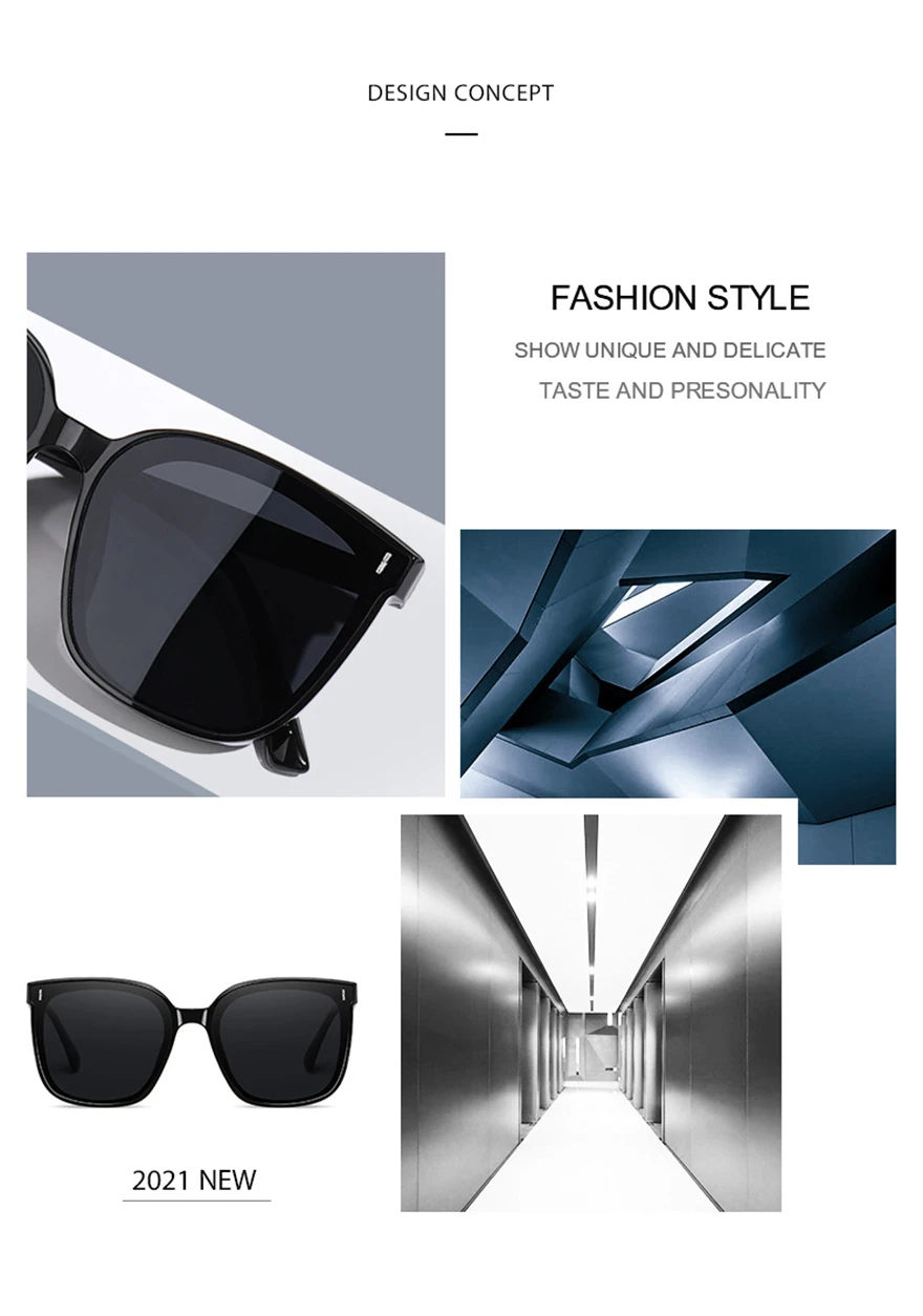 CLLOIO New Trend Sunglasses For Women And Men Simple Design Decorative Glasses Car Driving Eyewear Unisex Sun Glasses UV400