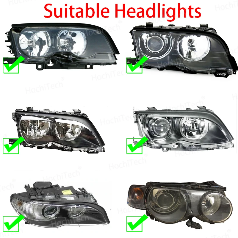 For BMW 3 Series E46 316i 318i 320d 323i 328i 330i 325xi 330d 1998-2005 Excellent LED Cotton Angel Eyes Rings Daytime Light
