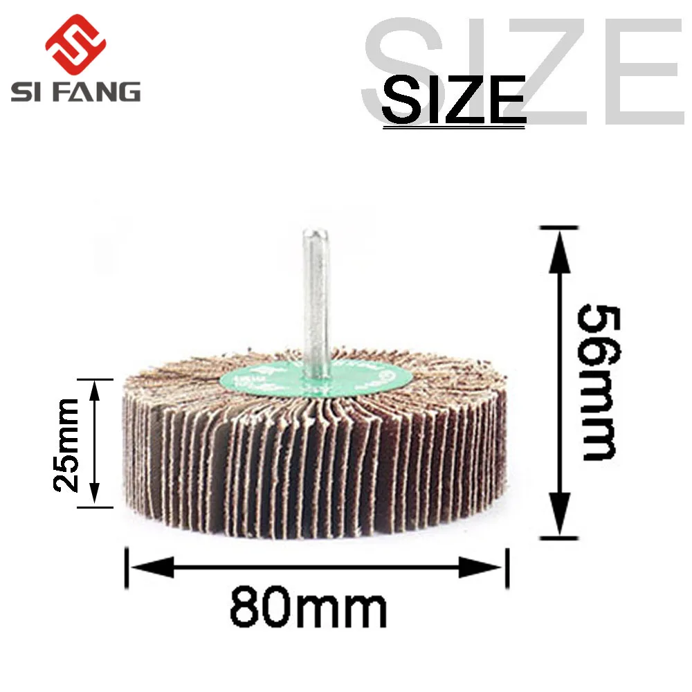 5PC Sandpaper Grinding Flap Polishing Wheels Sanding Disc Shutter Polishing Wheel For Rotary Dremel Tool 60/80/120Grit 6MM Shank