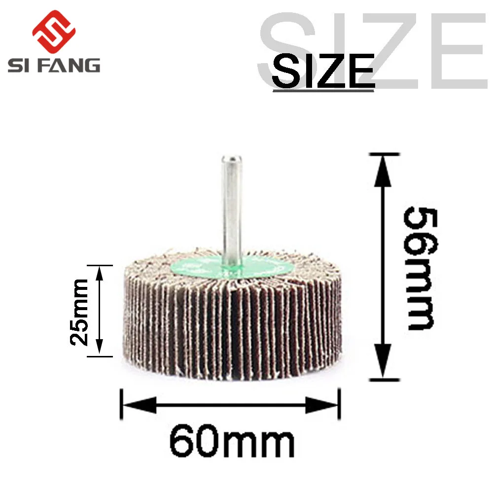 5PC Sandpaper Grinding Flap Polishing Wheels Sanding Disc Shutter Polishing Wheel For Rotary Dremel Tool 60/80/120Grit 6MM Shank